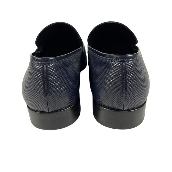 Alessandro dell Acqua Mens Dress Shoes Dark Navy Color Leather  Size 44 1/2 - Picture 3 of 12